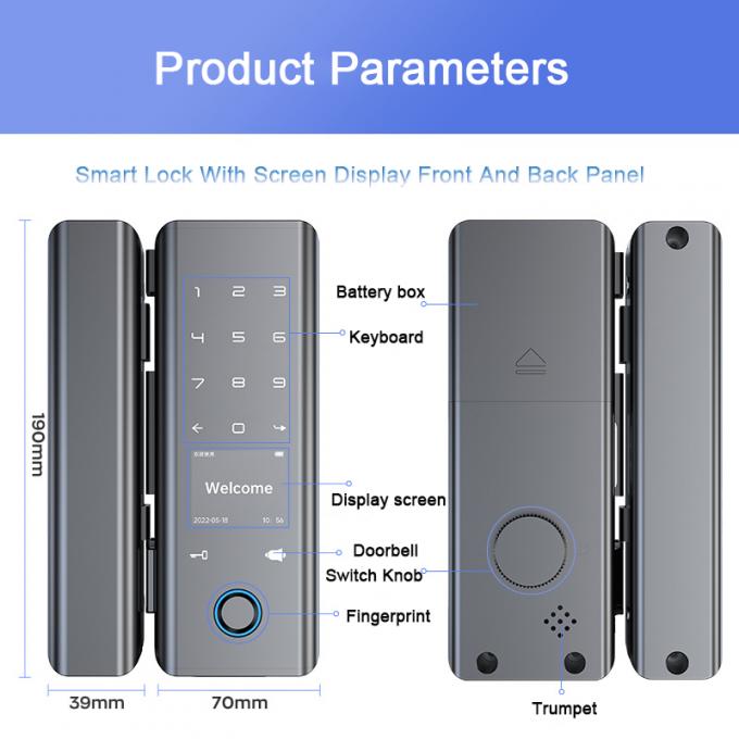 Image d'installation du produit Serrure intelligente Wi-Fi pour porte